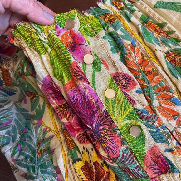 Me 2 Magic Women's Floral Bohemian Summer Festival Floral Maxi Dress Size Large - Picture 5 of 10